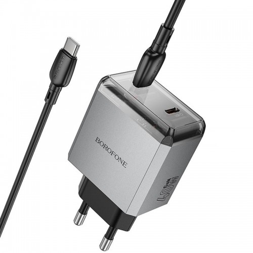 Купити МЗП Borofone BN21 Lena PD40W+QC3.0 (2USB-C) + кабель Type-C to Type-C