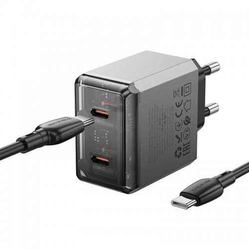 Купити МЗП Borofone BN21 Lena PD40W+QC3.0 (2USB-C) + кабель Type-C to Type-C