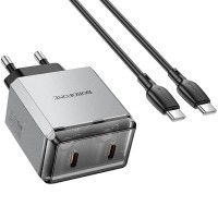 МЗП Borofone BN21 Lena PD40W+QC3.0 (2USB-C) + кабель Type-C to Type-C