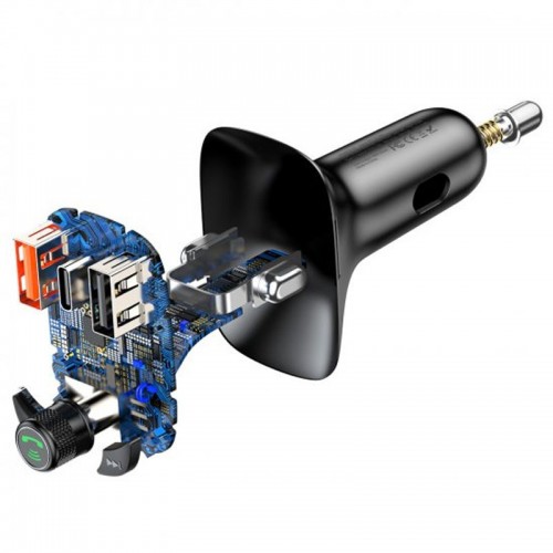 Купити АЗП FM модулятор Baseus S-13 36W (2USB-A/1C) (CCMT000101)