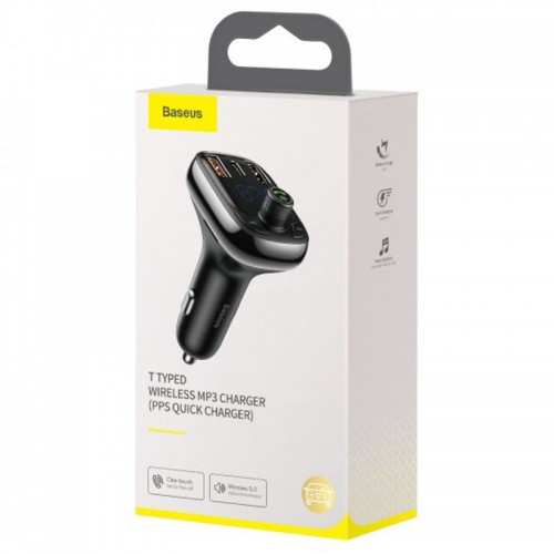 Купити АЗП FM модулятор Baseus S-13 36W (2USB-A/1C) (CCMT000101)