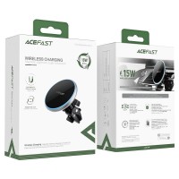 Автотримач з БЗП Acefast D3 magnetic wireless 15W (air outlet)