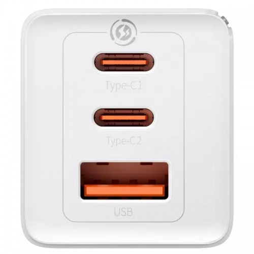 Купити МЗП Baseus GaN5 Pro PD65W+QC3.0 (1USB-A/2C) + кабель Type-C to Type-C (CCGP12020)