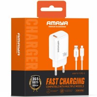 МЗП Amaya U79S QC3.0 18W (1USB-A) + кабель USB to Type-C