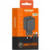 МЗП Amaya E111U QC3.0 18W (1USB-A) + кабель USB to Type-C