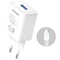 МЗП Amaya M3 2.4A (1USB-A) + кабель USB to MicroUSB