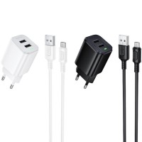 МЗП Borofone BAS81A Star 10.5W (2USB-A) + кабель USB to MicroUSB