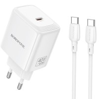 МЗП Borofone BN33 Fuente PD40W (1USB-C) + кабель Type-C to Type-C