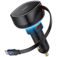 АЗП Baseus Enjoyment Pro PD60W+QC3.0 with retractable cable (1USB-A/1C) (C000578)