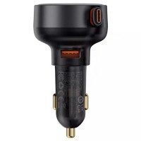 АЗП Baseus Enjoyment Pro PD60W+QC3.0 with retractable cable (1USB-A/1C) (C000578)