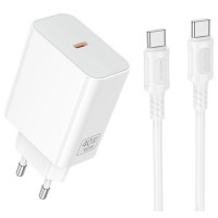 МЗП Borofone BA109A Star PD40W (1USB-C) + кабель Type-C to Type-C