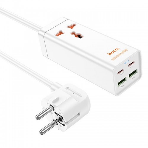 Купити Подовжувач Hoco AC10A Talent PD65W+QC3.0 (2USB-A/2C/1xSocket) (1.5m)