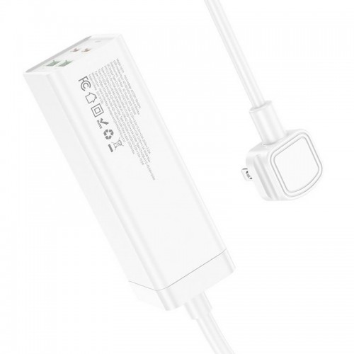 Купити Подовжувач Hoco AC10A Talent PD65W+QC3.0 (2USB-A/2C/1xSocket) (1.5m)