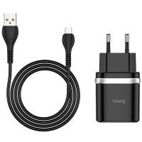МЗП Hoco C12Q Smart QC3.0 18W (1USB-A) + кабель USB to MicroUSB