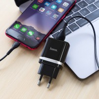 МЗП Hoco C12Q Smart QC3.0 18W (1USB-A) + кабель USB to MicroUSB