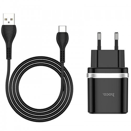 Купити МЗП Hoco C12Q Smart QC3.0 3A (1USB-A) + кабель USB to Type-C