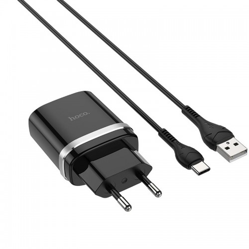 Купити МЗП Hoco C12Q Smart QC3.0 3A (1USB-A) + кабель USB to Type-C
