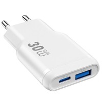 МЗП WIWU G033 Essen PD30W+QC3.0 GaN (1USB-A/1C)