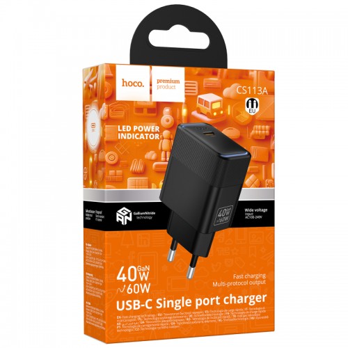 Купити МЗП Hoco CS113A Lounge PD40W (1USB-C)