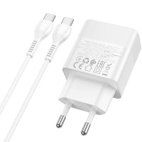 МЗП Hoco CS112A Lounge PD30W+QC3.0 (1USB-A/1C) + кабель Type-C to Type-C