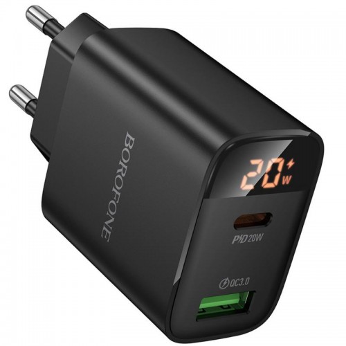 Купити МЗП Borofone BA96A Ilustre with digital display PD20W+QC3.0 (1USB-A/1C)