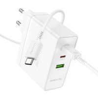 МЗП Borofone BN11 Imperial PD100W+QC3.0 (1USB-A/2C) + кабель Type-C to Type-C