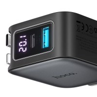АЗП Hoco Z67A Triunfar PD45W+QC3.0 total 60W with retractable cables (1USB-A/2C/1L)
