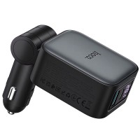 АЗП Hoco Z67A Triunfar PD45W+QC3.0 total 60W with retractable cables (1USB-A/2C/1L)
