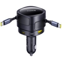 АЗП Baseus Enjoyment Max PD90W with retractable cables (1USB-A/3C) (C00035507121)