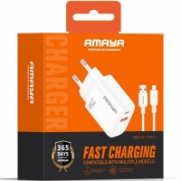 МЗП Amaya E213D PD25W+QC3.0 (1USB-A/1C) + кабель USB to Type-C