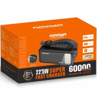 Портативний ЗП Power Bank Amaya F600L PD22.5W flashlight 60000 mAh
