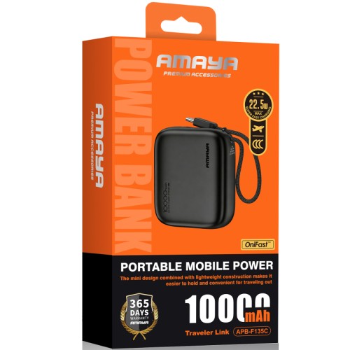 Портативное ЗУ Power Bank Amaya F135C PD22.5W with cable 10000 mAh