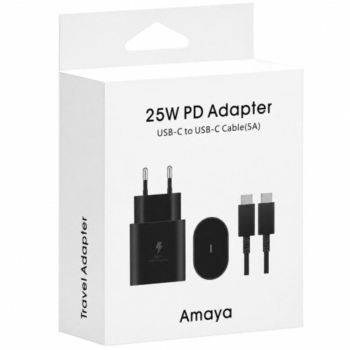 СЗУ Amaya SC25CC PD25W (1USB-C) + кабель Type-C to Type-C