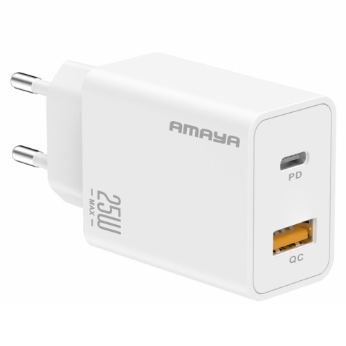 СЗУ Amaya E221D PD25W+QC3.0 (1USB-A/1C)