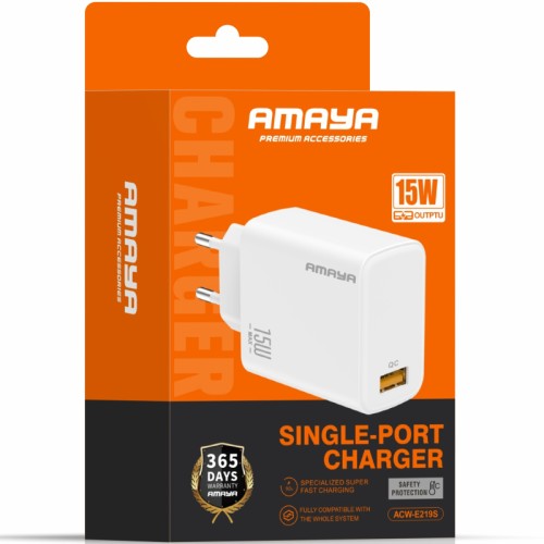 СЗУ Amaya E219S QC3.0 15W (1USB-A)