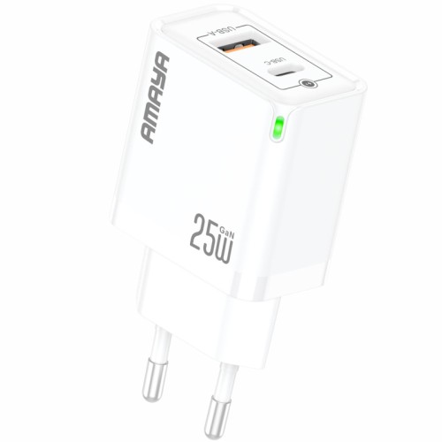 СЗУ Amaya E47D PD25W+QC3.0 GaN (1USB-A/1C)