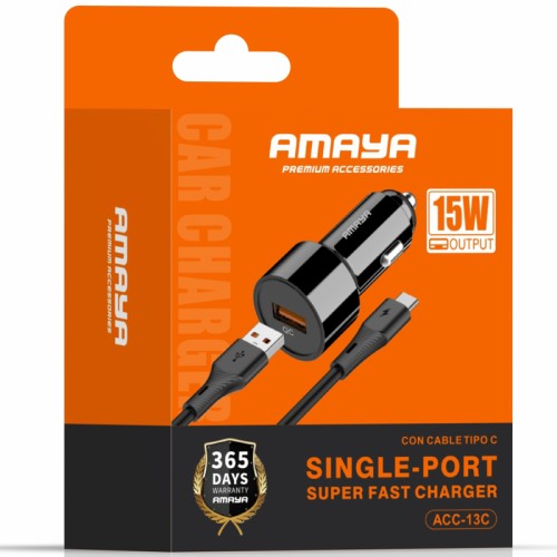 АЗУ Amaya ACC-13C QC3.0 20W (1USB-A) + кабель USB to Type-C