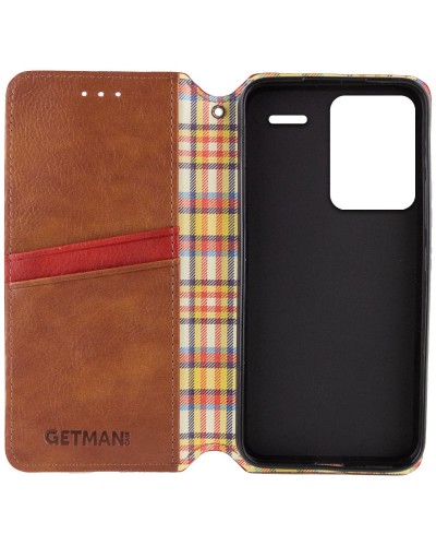 Купити Шкіряний чохол-книжка GETMAN Cubic (PU) для Xiaomi Redmi Note 13 Pro+