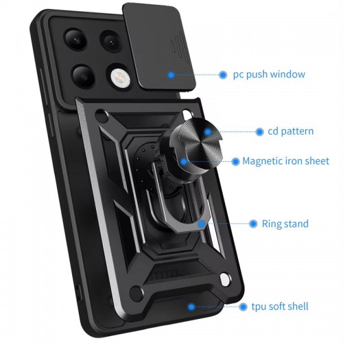 Купить Ударопрочный чехол Camshield Serge Ring для Xiaomi Redmi Note 13 4G Купить Ударопрочный чехол Camshield Serge Ring для Xiaomi Redmi Note 13 4G
