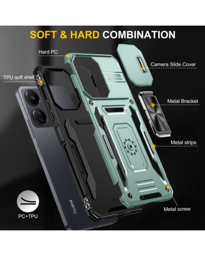 Купить Ударопрочный чехол Camshield Army Ring для Xiaomi Redmi 13C / Poco C65