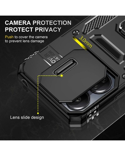 Купить Ударопрочный чехол Camshield Army Ring для Xiaomi Redmi 13C / Poco C65