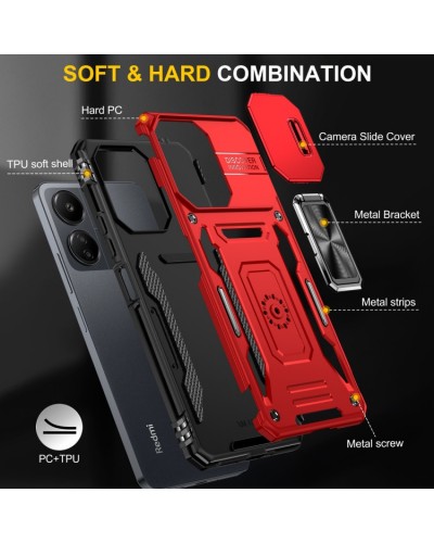 Купить Ударопрочный чехол Camshield Army Ring для Xiaomi Redmi 13C / Poco C65