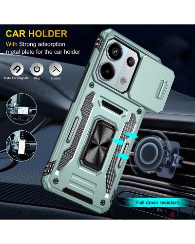 Купить Ударопрочный чехол Camshield Army Ring для Xiaomi Redmi Note 13 Pro 4G / 14s / Poco M6 Pro 4G