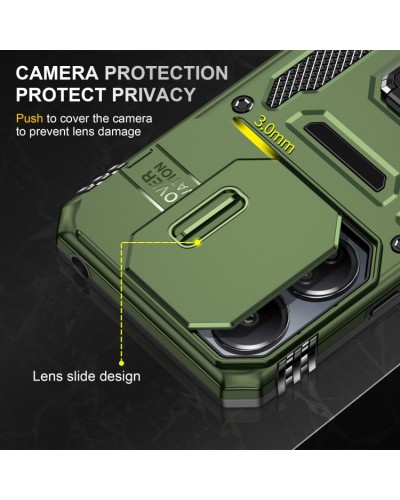 Купить Ударопрочный чехол Camshield Army Ring для Xiaomi Redmi Note 13 Pro 4G / 14s / Poco M6 Pro 4G