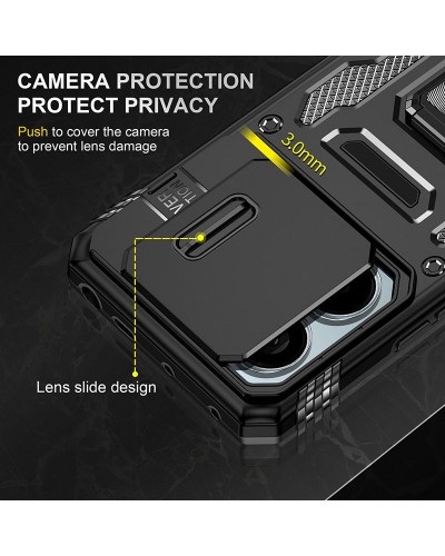 Купить Ударопрочный чехол Camshield Army Ring для Xiaomi Redmi Note 13 Pro 4G / 14s / Poco M6 Pro 4G