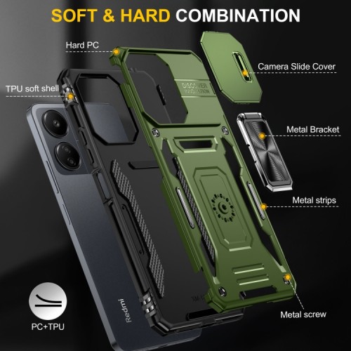 Купить Ударопрочный чехол Camshield Army Ring для Xiaomi Poco X6 / Note 13 Pro 5G Купить Ударопрочный чехол Camshield Army Ring для Xiaomi Poco X6 / Note 13 Pro 5G