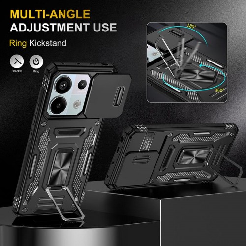 Купить Ударопрочный чехол Camshield Army Ring для Xiaomi Poco X6 / Note 13 Pro 5G Купить Ударопрочный чехол Camshield Army Ring для Xiaomi Poco X6 / Note 13 Pro 5G