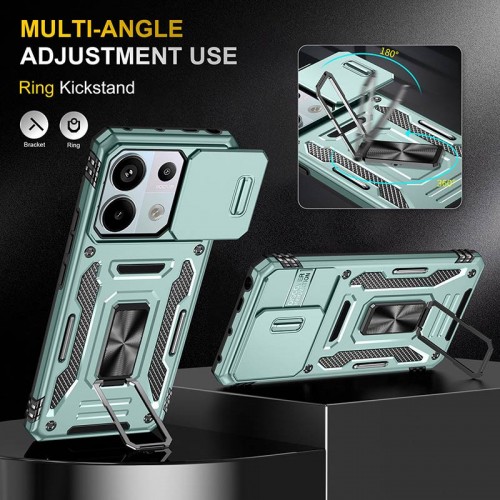 Купить Ударопрочный чехол Camshield Army Ring для Xiaomi Poco X6 Pro Купить Ударопрочный чехол Camshield Army Ring для Xiaomi Poco X6 Pro