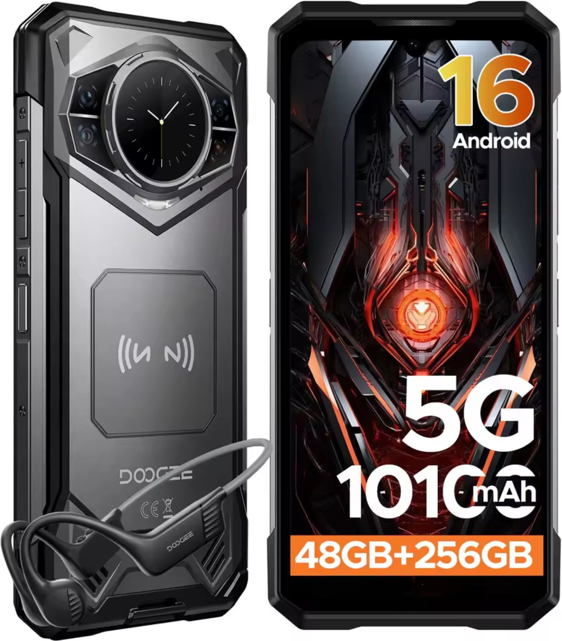 Купити DOOGEE S200 VIP Edition 5G 12/256GB Grey Навушники Гарантія 1 Рік