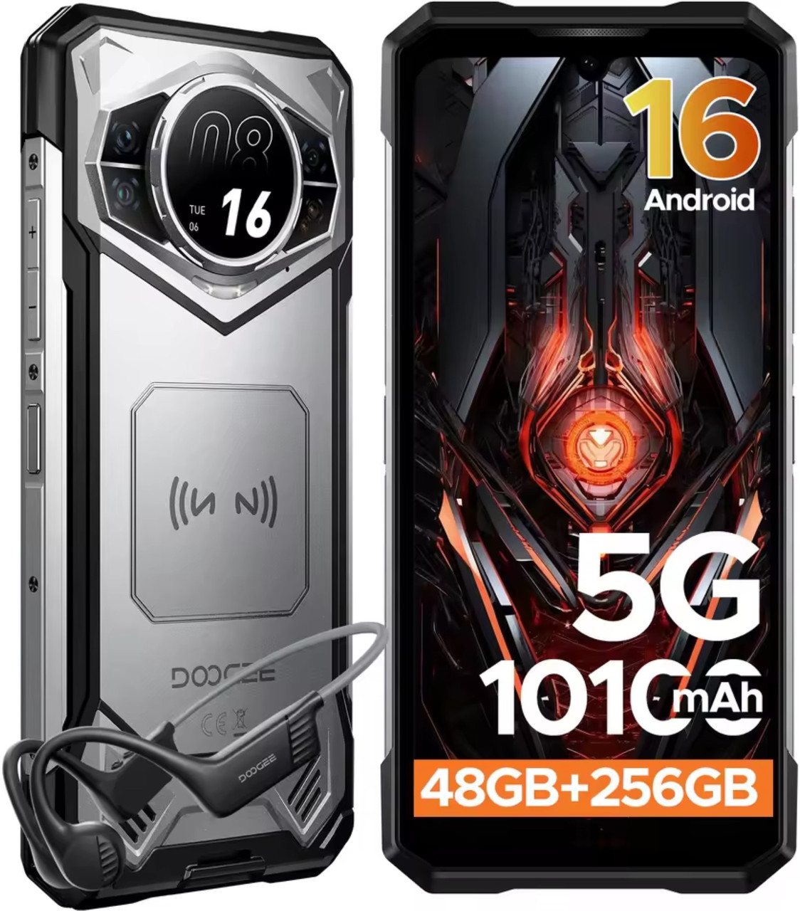 Купити DOOGEE S200 VIP Edition 5G 12/256GB Silver Навушники Гарантія 1 Рік
